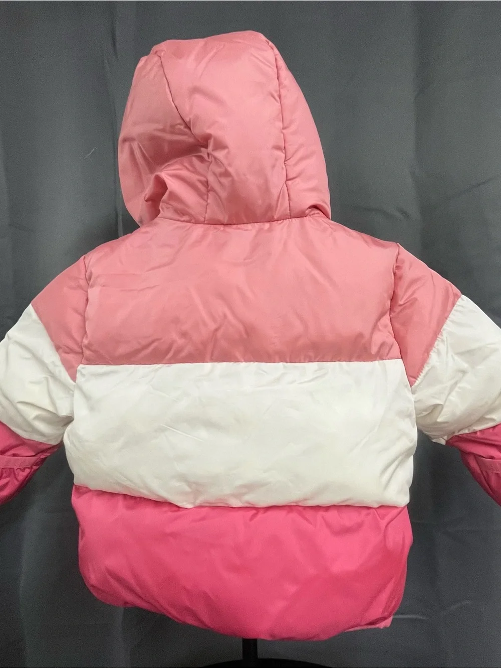 Kids pink fleece hooded jacket